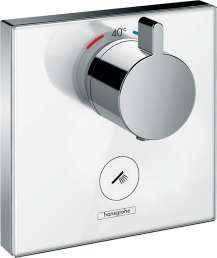 Термостат Hansgrohe ShowerSelect Glass 15735400 для душа, белый, хром