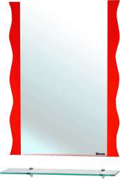 Зеркало Bellezza Мари Волна 60 красное
