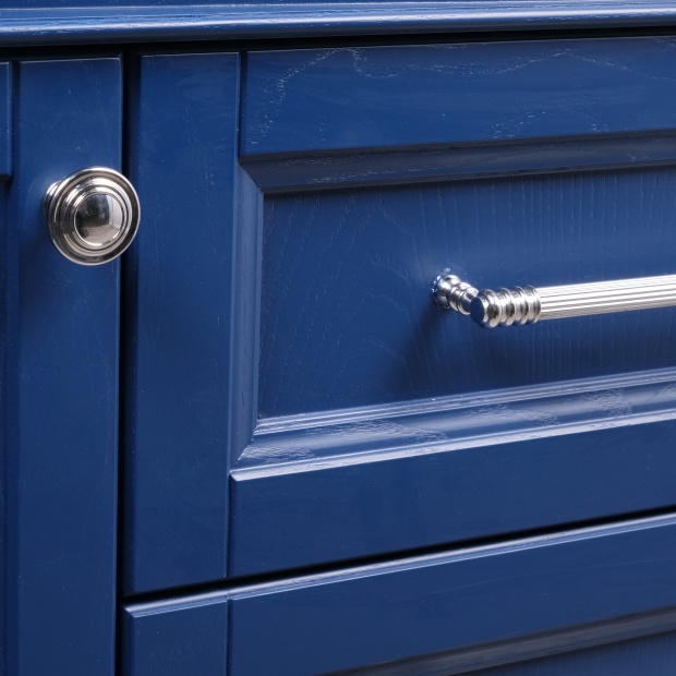 Комплект мебели ValenHouse Эстетика 100, синяя, подвесная, ручки хром