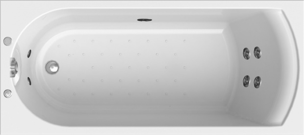Акриловая ванна Radomir Vannesa Николь Классик 180х80, с гидромассажем и экраном, форсунки хром
