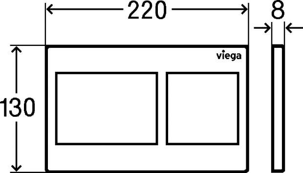 Клавиша смыва Viega Prevista 8611.1 альпийский белый