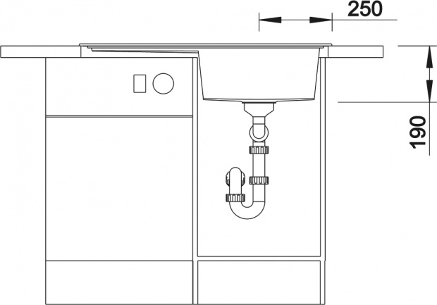 Мойка кухонная Blanco Zenar 45S 523835 серый беж, левая