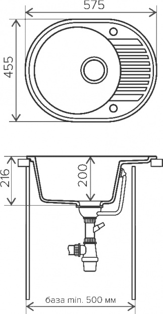 Мойка кухонная Tolero Classic R122/701 серая