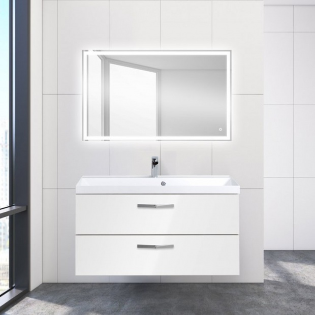 Тумба с раковиной BelBagno Aurora 100 bianco opaco