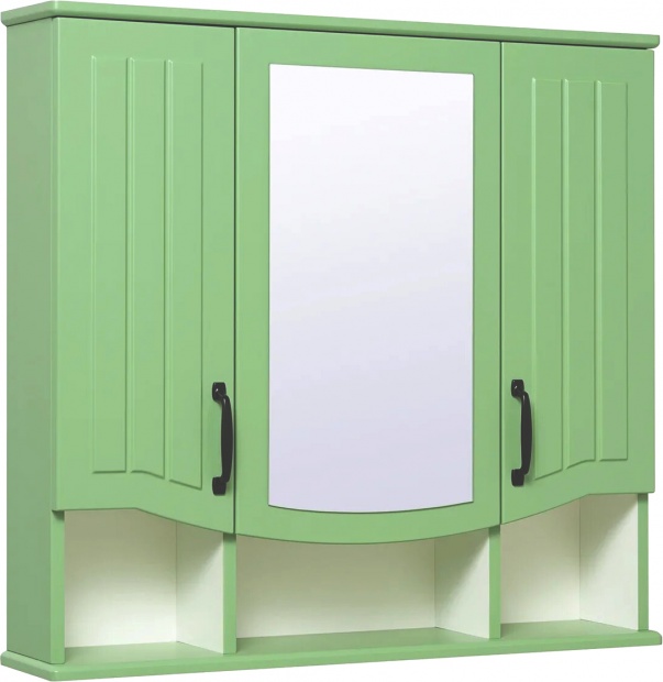 Зеркало-шкаф Runo Марсель 80, зеленый