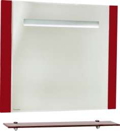 Зеркало Bellezza Берта подвесная 90 красное, с подсветкой
