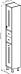 Шкаф-пенал Бриклаер Бали 34 светлая лиственница, белый глянец, с бельевой корзиной - фото №6