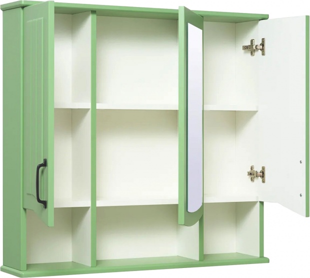Зеркало-шкаф Runo Марсель 80, зеленый