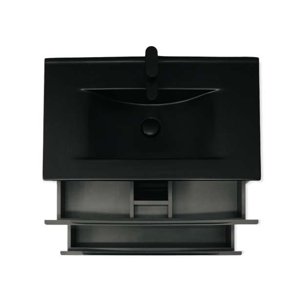 Комплект мебели BOND CUBE 80 графит матовый, черная раковина