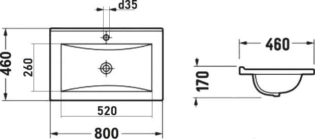 Тумба с раковиной BOND CUBE 80 (T01805-S05W) белая матовая