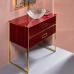 Тумба с раковиной Armadi Art Monaco 100 со столешницей бордо, золото - фото №1