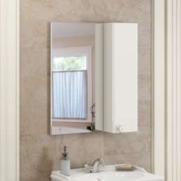 Зеркало Comforty Неаполь 65, белый глянец