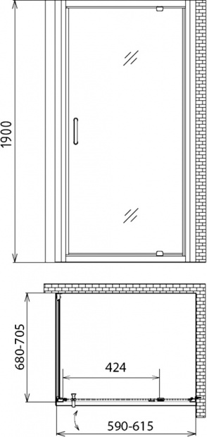 Душевой уголок Gemy Sunny Bay 61.5x70.5x190 (S28120-A70)