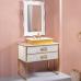 Комплект мебели Armadi Art Monaco 100 со столешницей белая, золото - фото №1