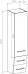 Шкаф-пенал Bellezza Берта подвесная 40 универсальный бежевый - фото №5