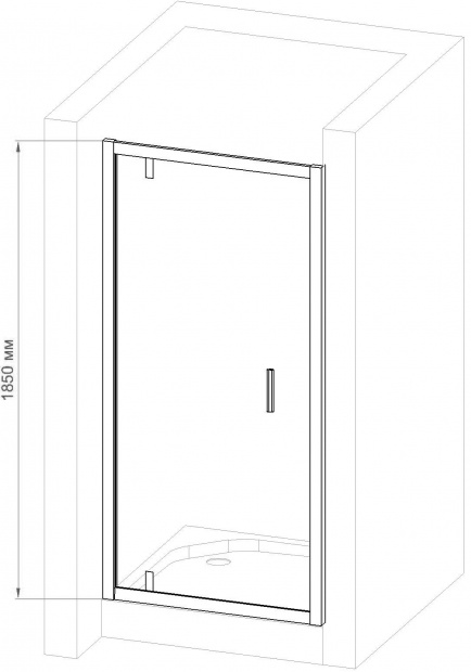 Душевая дверь в нишу Royal Bath HV RB90HV-C-CH