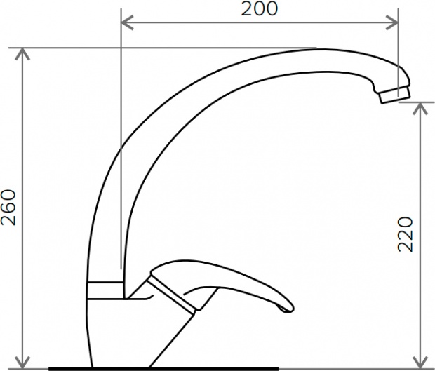 Смеситель Tolero R0201 серый