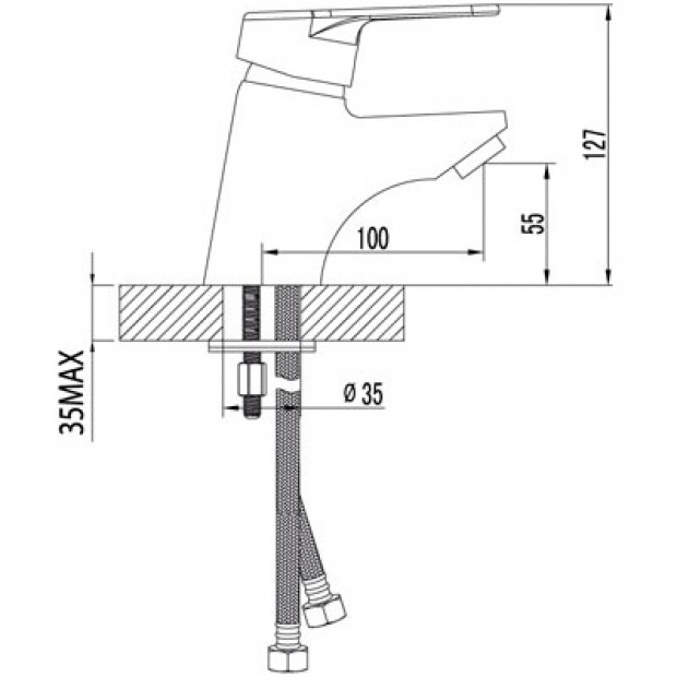 Смеситель для раковины LEMARK LUNA (LM4106C)