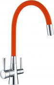 Смеситель для кухонной мойки LEMARK COMFORT LM3075C-Orange хром, оранжевый