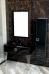 Комплект мебели Armadi Art Lucido 100, глянцевая черная, раковина 852-100-B, ножки хром - фото №3