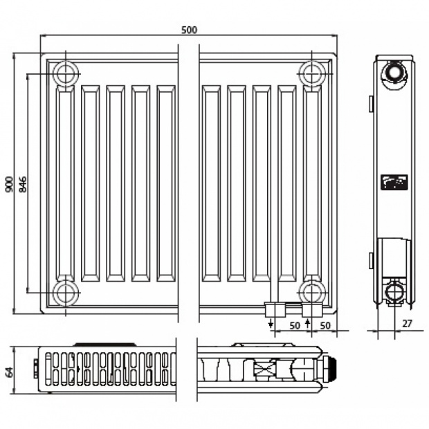 Радиатор стальной Kermi FKV (FKV 120905)