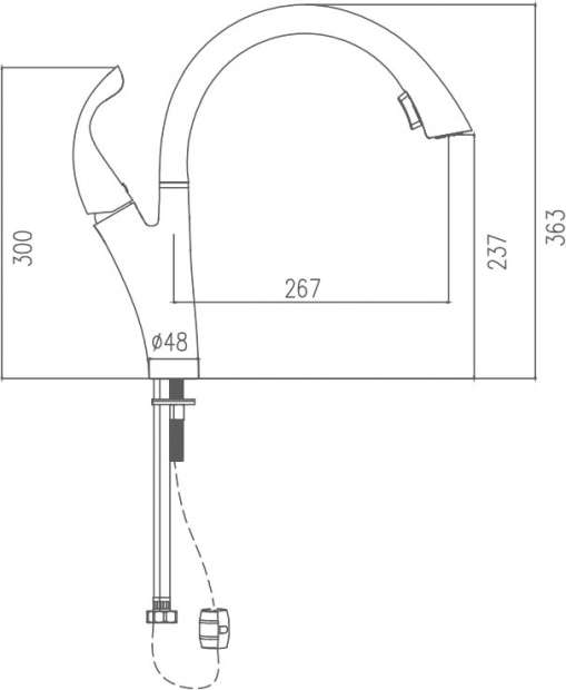 Смеситель для кухни Haiba HB70180-5