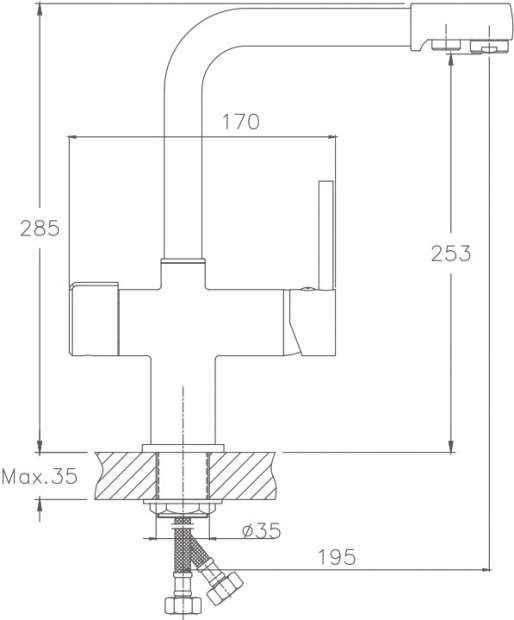 Смеситель для кухни Haiba HB70088-5