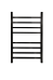 Полотенцесушитель водяной INDIGO ALETTO 80x50 (LALWPF80-50BR) черный муар - фото №1