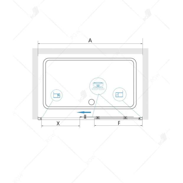 Душевая дверь RGW CLASSIC CL-14 150x185 (32091415-11)