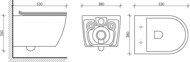 Унитаз подвесной  Ceramica Nova Pearl (CN8001)