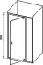 Душевая дверь в нишу Ravak PDOP2-100 Transparent, профиль черный - фото №4