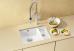 Мойка кухонная Blanco Subline 350/150-U глянцевая белая, с отводной арматурой InFino - фото №2