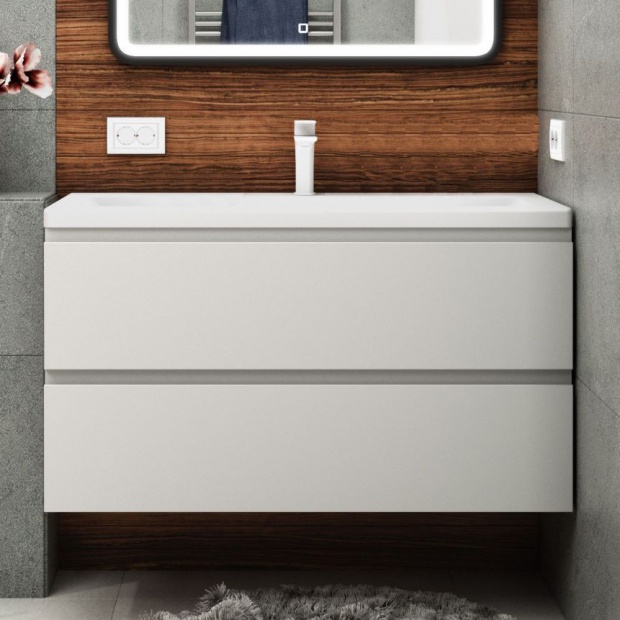 Комплект мебели Art&Max Bianchi 100, подвесная, белый матовый