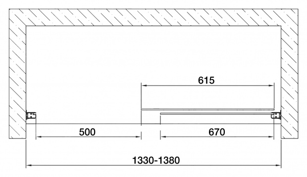 Душевая дверь Vegas Glass ZP 135x190 (ZP 135 07 01)