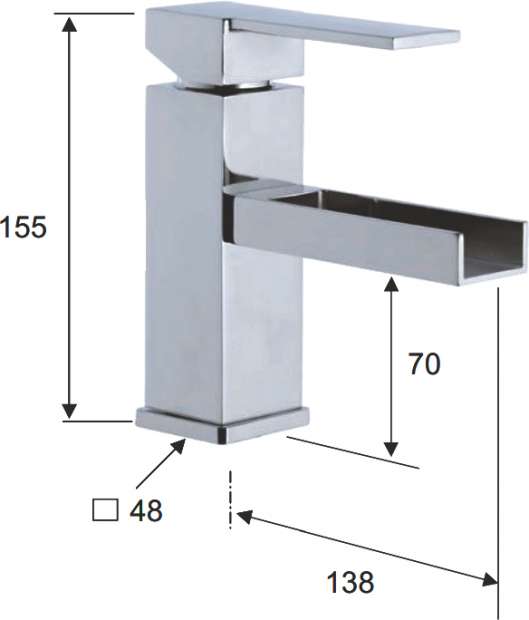 Смеситель для раковины Remer Qubika Cascata QC11