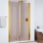 Душевая дверь в нишу Vegas Glass E2P 95 09 05 профиль золото, стекло бронза