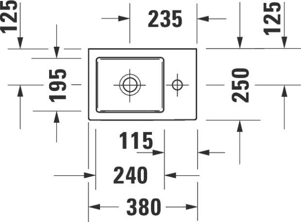 Раковина Duravit Vero Air 0724380000 R