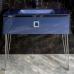 Тумба с раковиной Armadi Art Lucido 100 насыщенный синий, раковина 852-100-BL, ножки хром - фото №1