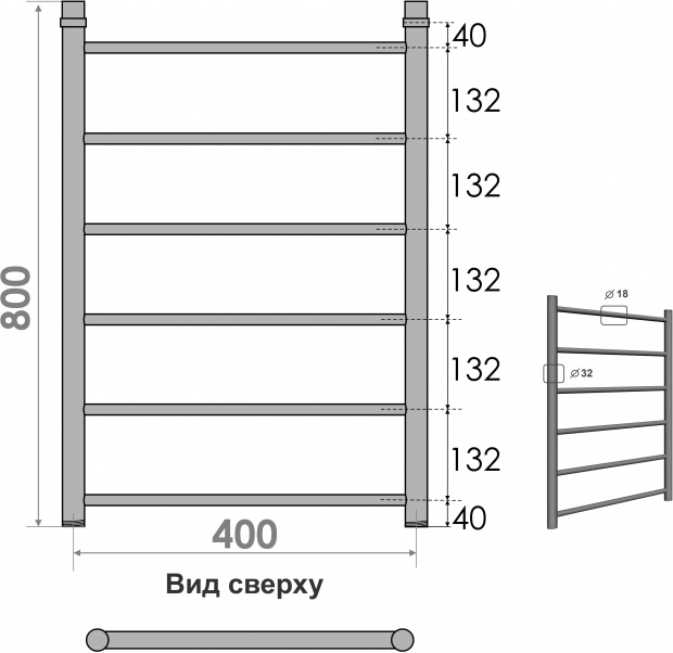 Полотенцесушитель водяной Indigo Line LLW80-40