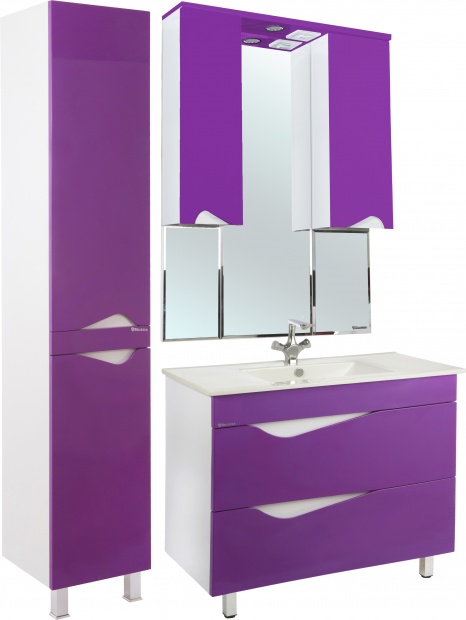 Зеркало Bellezza Эйфория 100 фиолетовое, с подсветкой