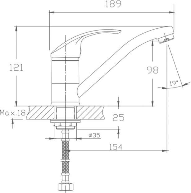 Смеситель для кухни Haiba HB4536-2