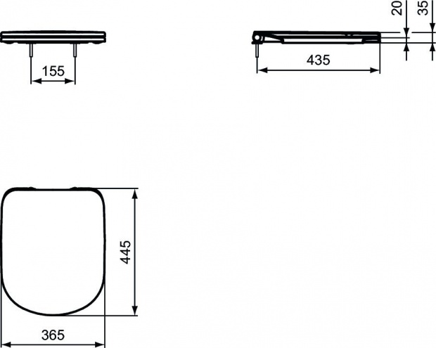 Сиденье и крышка для унитаза Ideal Standard TEMPO R191301