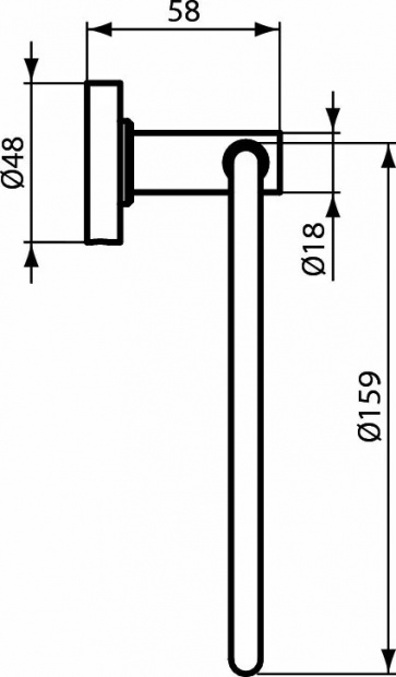 Полотенцедержатель Ideal Standard IOM A9130XG кольцо, silk black