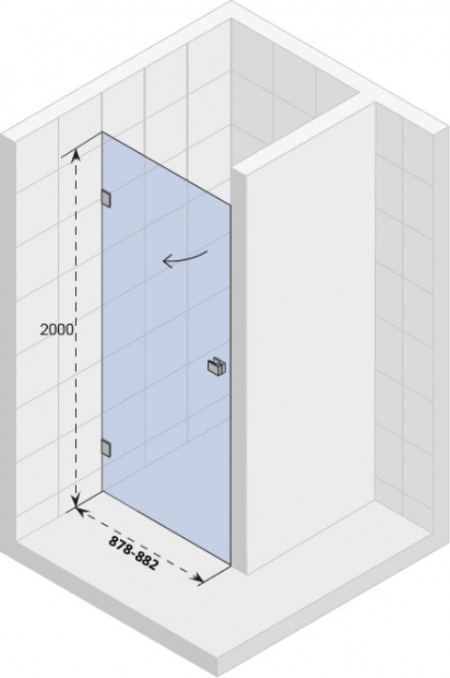Душевая дверь Riho Scandic 88.2x200 (GX0001201)