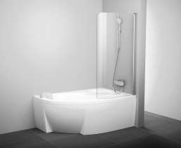 Душевая шторка на ванну RAVAK Chrome 150x100 правая (7QRS0100Y1)стекло Transparent