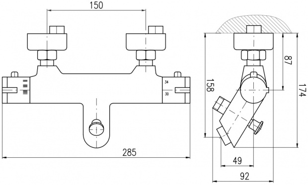 Термостат для ванны RAV SLEZAK TERMOSTAT (TRM54.5CMATC)