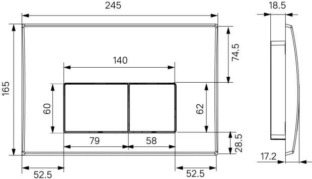 Инсталляция для унитазов IDDIS Optima Home OPH00MBi32K с кнопкой смыва, черная