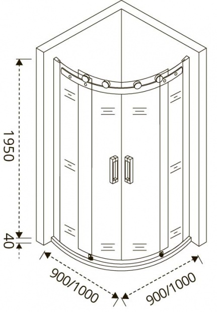 Душевой уголок GOOD DOOR ALTAIR 100x100 (ALTAIR R-TD-100-C-CH)