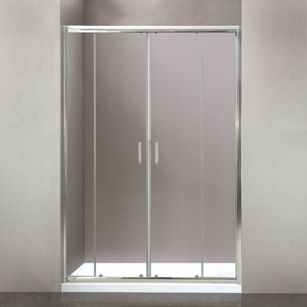 Душевая дверь в нишу BelBagno Uno 195 BF 2 180 C Cr стекло прозрачное