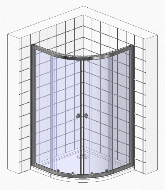 Душевой уголок Cezares Pratico 90x90x185 (PRATICO-R-2-90-C-Cr)